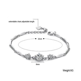 Brățară Din Titan Placată Cu Platină, De Calitate Stabilă, Pentru Femei, Cu Diamant