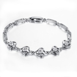 Brățară Din Titan Placată Cu Platină, Calitate Și Cantitate Garantate, Pentru Femei, Cu Diamant