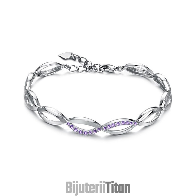 Brățară Din Titan Placată Cu , Model Feminin, Cu Specificații Complete Și Diamant