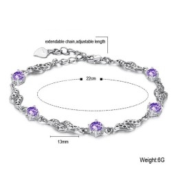 Brățară Din Titan Placată Cu Platină, De Calitate Excelentă, Pentru Femei, Cu Diamant