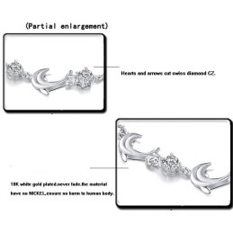Brățară Din Titan Placată Cu Platină, În Formă De Delfin Femelă, Calitate Și Cantitate Garantate, Cu Cristal