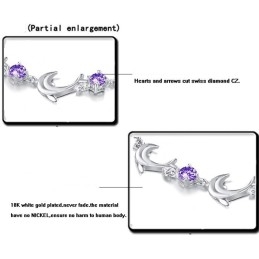 Brățară Din Titan Placată Cu Platină, În Formă De Delfin Femelă, Calitate Și Cantitate Garantate, Cu Cristal