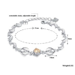 Brățară Din Titan Placată Cu Platină, În Formă De Delfin Feminin, Regina Calității