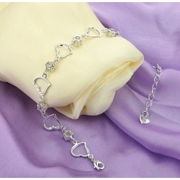 Brățară De Titan Placată Cu Platină Sweetheart De Înaltă Calitate Pentru Femei Cu Diamant