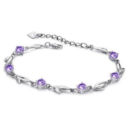 Brățară Din Titan Placată Cu Platină Violet, De Renume Mondial, Pentru Femei, Cu Diamant