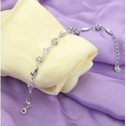 Brățară Din Titan Placată Cu  Violet, De Renume Mondial, Pentru Femei, Cu Diamant