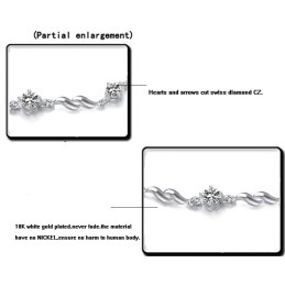 Brățară Din Titan Placată Cu Platină Violet Pentru Femei, Calitate Și Cantitate Garantate, Cu Diamant