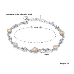 Brățară Din Titan Placată Cu Platină Violet Pentru Femei, Calitate Și Cantitate Garantate, Cu Diamant