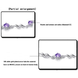 Brățară Din Titan Placată Cu Platină Violet Pentru Femei, Calitate Și Cantitate Garantate, Cu Diamant