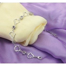 Brățară Elegantă Din Titan Placată Cu Platină, De Calitate Fiabilă, Pentru Femei, Cu Diamant Violet