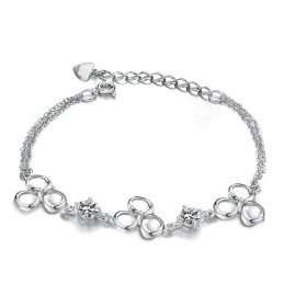 Brățară Din Titan Placată Cu Platină De Calitate Superioară Pentru Femei Cu Cristal Violet