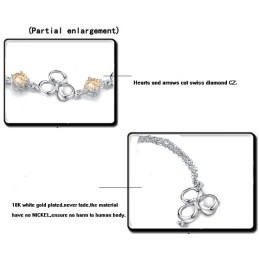Brățară Din Titan Placată Cu Platină De Calitate Superioară Pentru Femei Cu Cristal Violet