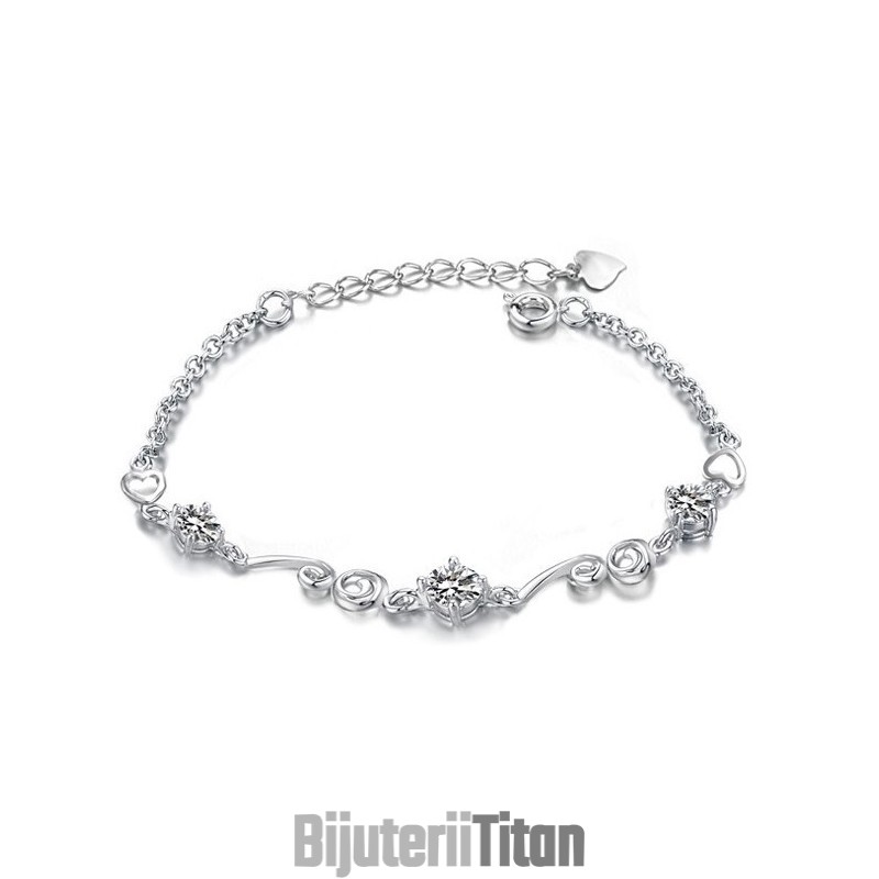 Brățară Din Titan Placată Cu Platină Violet De Înaltă Calitate Pentru Femei, Cu Diamant
