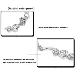 Brățară Din Titan Placată Cu Platină Violet De Înaltă Calitate Pentru Femei, Cu Diamant