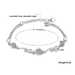 Brățară Din Titan Placată Cu Platină Violet De Înaltă Calitate Pentru Femei, Cu Diamant