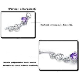 Brățară Din Titan Placată Cu Platină Violet De Înaltă Calitate Pentru Femei, Cu Diamant
