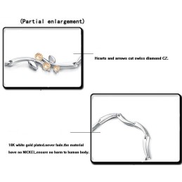 Brățară Din Titan Placată Cu , De Calitate Fiabilă, Pentru Femei, Cu Stras