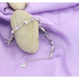 Brățară Din Titan Placată Cu Platină Violet, Durabilă În Utilizare, Cu Diamant