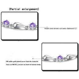 Brățară Din Titan Placată Cu Platină Violet, Durabilă În Utilizare, Cu Diamant