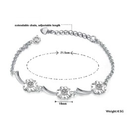 Brățară De Titan Placată Cu Platină, În Formă De Trifoi, Pentru Femei, Cu Performanță Fiabilă Și Diamant