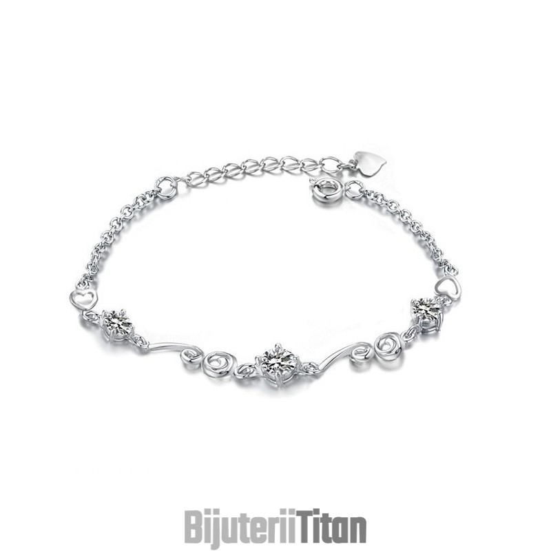 Brățară Din Titan Placată Cu Platină, Calitate Și Cantitate Garantate, Pentru Femei, Cu Stras