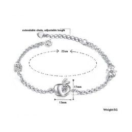 Brățară De Titan Placată Cu Platină, Cu Reputație De Încredere, Pentru Femei, Cu Stras