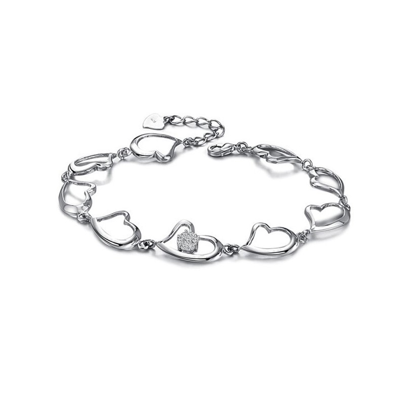 Brățară Din Titan Placată Cu Platină, Cu Design Îndrăgostit Pentru Femei, Calitate Și Cantitate Garantate, Cu Diamant