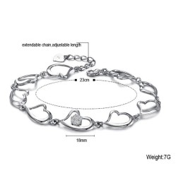 Brățară Din Titan Placată Cu Platină, Cu Design Îndrăgostit Pentru Femei, Calitate Și Cantitate Garantate, Cu Diamant