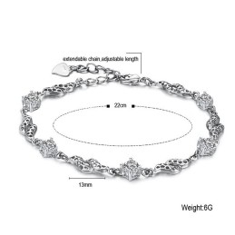 Brățară Din Titan Placată Cu Platină, De Calitate Superioară, Pentru Femei, Cu Stras