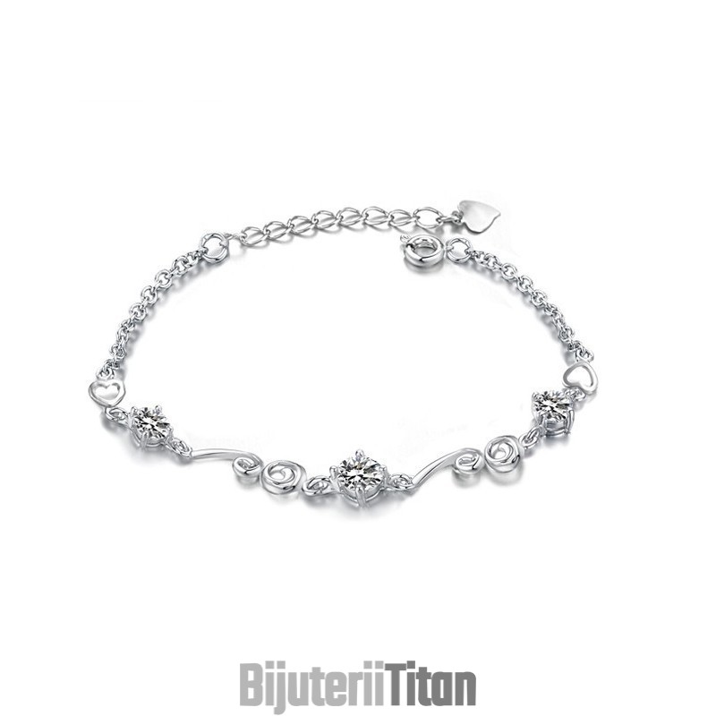 Brățară Din Titan Placată Cu Platină, De Calitate Stabilă, Pentru Femei, Cu Stras