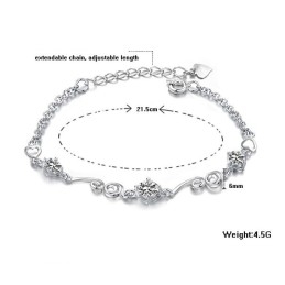 Brățară Din Titan Placată Cu Platină, De Calitate Stabilă, Pentru Femei, Cu Stras