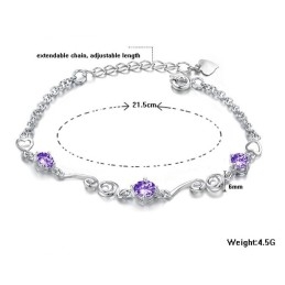 Brățară Din Titan Placată Cu Platină, De Calitate Stabilă, Pentru Femei, Cu Stras