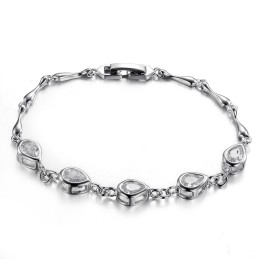 Brățară De Titan Placată Cu Platină De Înaltă Calitate Pentru Femei Cu Diamant