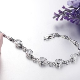 Brățară De Titan Placată Cu Platină De Înaltă Calitate Pentru Femei Cu Diamant