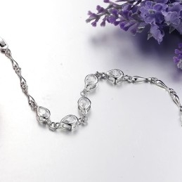 Brățară De Titan Placată Cu Platină De Înaltă Calitate Pentru Femei Cu Diamant