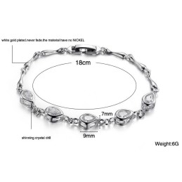 Brățară De Titan Placată Cu Platină De Înaltă Calitate Pentru Femei Cu Diamant
