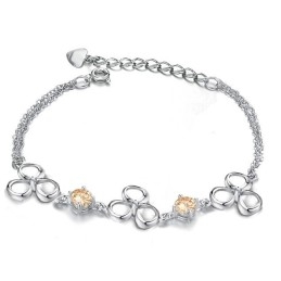 Brățară Din Titan Placată Cu Platină, Calitate Și Cantitate Garantate, Pentru Femei, Cu Diamant