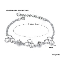 Brățară Din Titan Placată Cu Platină, Calitate Și Cantitate Garantate, Pentru Femei, Cu Diamant