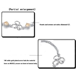 Brățară Din Titan Placată Cu Platină, Calitate Și Cantitate Garantate, Pentru Femei, Cu Diamant