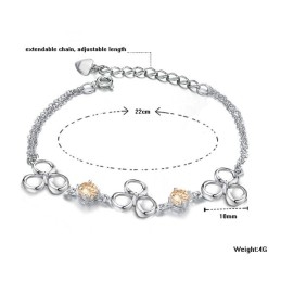 Brățară Din Titan Placată Cu Platină, Calitate Și Cantitate Garantate, Pentru Femei, Cu Diamant
