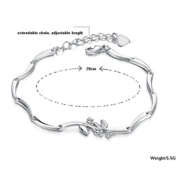 Brățară Feminină Din Titan Placată Cu Platină, De Renume Mondial, Cu Diamant
