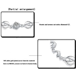 Brățară Din Titan Placată Cu Platină, În Formă De Delfin Feminin, Durabilă În Utilizare, Cu Diamant