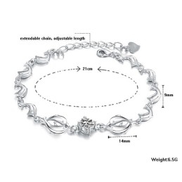 Brățară Din Titan Placată Cu Platină, În Formă De Delfin Feminin, Durabilă În Utilizare, Cu Diamant