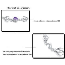 Brățară Din Titan Placată Cu Platină, În Formă De Delfin Feminin, Durabilă În Utilizare, Cu Diamant