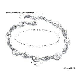 Brățară Din Titan Placată Cu Platină, Durabilă În Utilizare, Cu Diamant