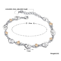 Brățară Din Titan Placată Cu Platină, Durabilă În Utilizare, Cu Diamant
