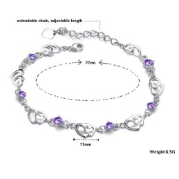 Brățară Din Titan Placată Cu Platină, Durabilă În Utilizare, Cu Diamant