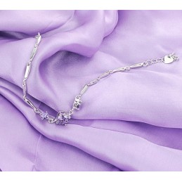 Brățară Din Titan Placată Cu Platină Violet, De Calitate Stabilă, Pentru Femei, Cu Diamant