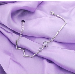 Brățară Din Titan Placată Cu Platină Violet, De Calitate Stabilă, Pentru Femei, Cu Diamant