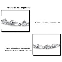 Brățară Din Titan Placată Cu Platină, Calitate Și Cantitate Garantate, Pentru Femei, Cu Diamant